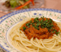酒盗 ツナ トマトソースのパスタ