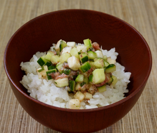 さっぱり野菜の酒盗丼